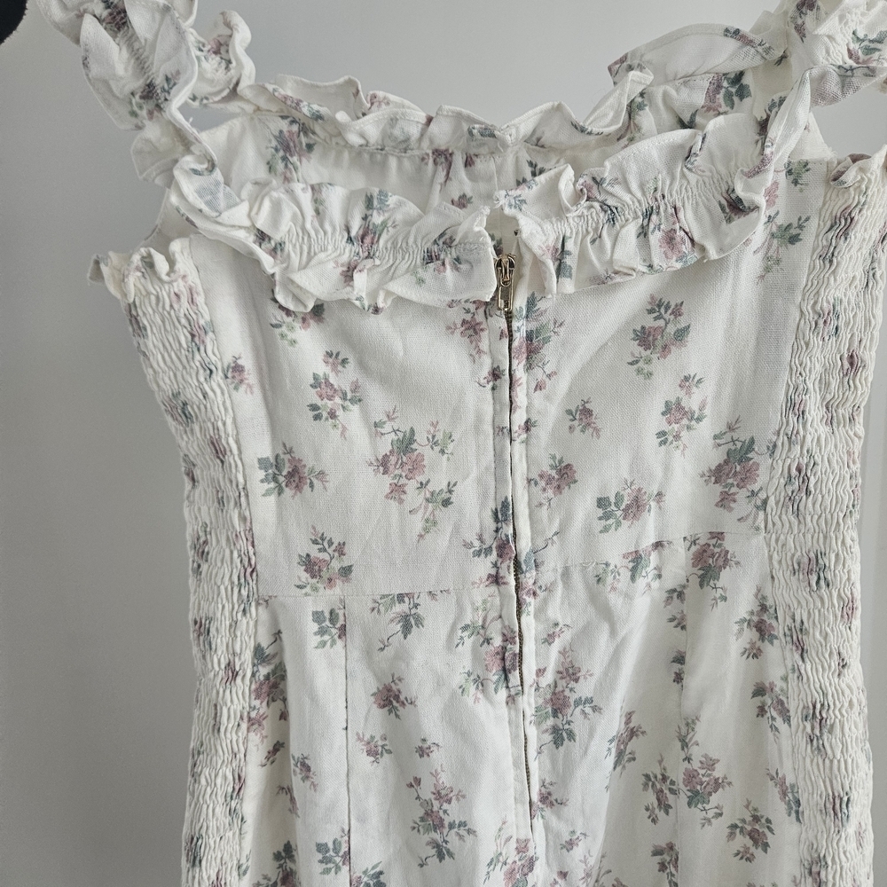 Elegant Floral Ruffle Mini Dress - Picture 7 of 7